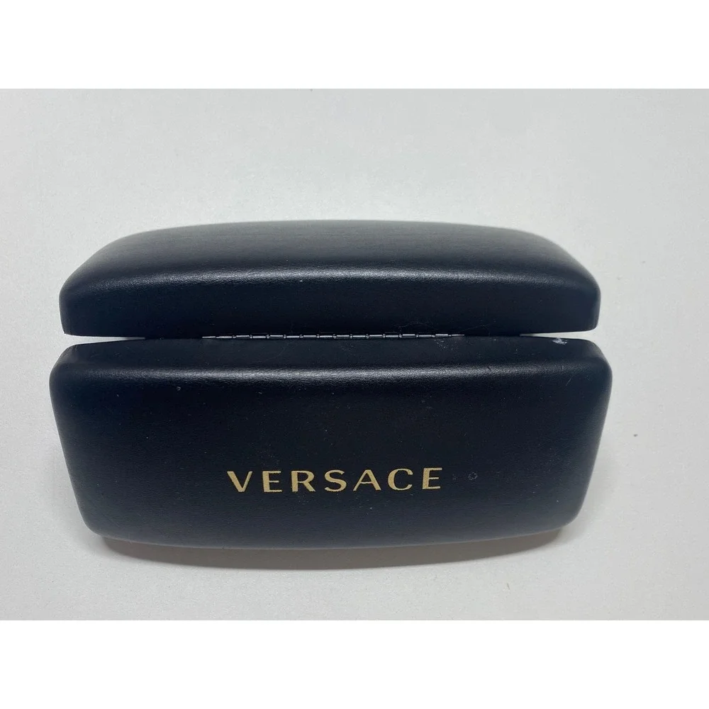 Versace Black Hard Shell Sunglasses Eyeglasses‎ Case Gold Logo Luxury